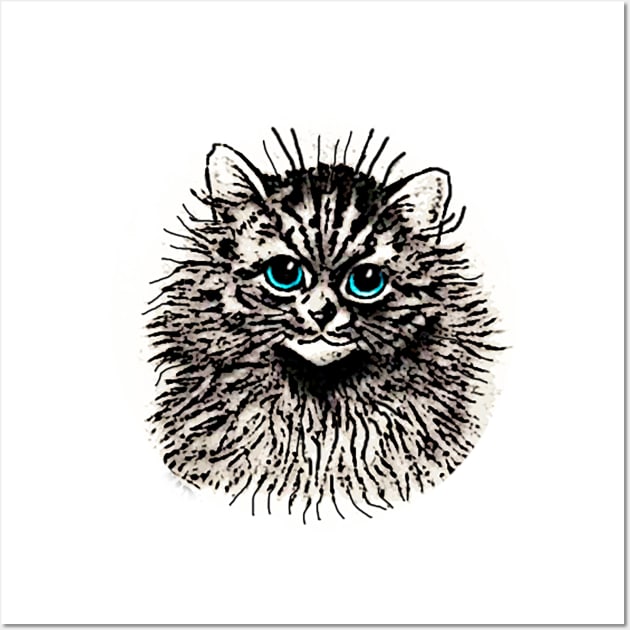 kitten blue eyes Wall Art by Marccelus